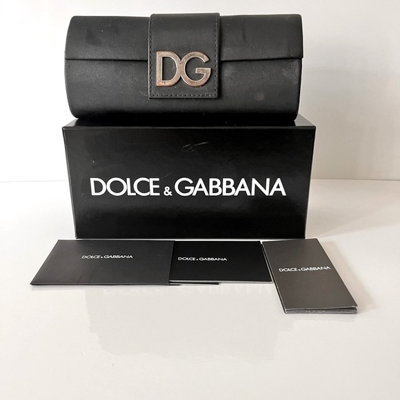 Dolce & Gabbana sunglass/eyeglass case and box with care/ authenticity cards - Picture 6 of 6